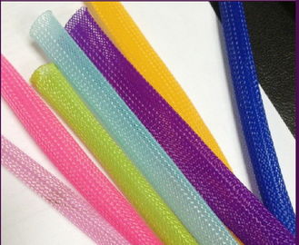 Non Flammable Flexo Pet Expandable Braided Cable Sleeving Wear Resistant Wire Harness
