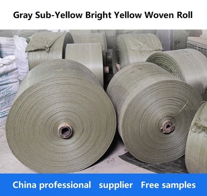 Màu xám phụ màu vàng tươi cuộn dệt 100% PP nguyên chất Hình ống 1200D