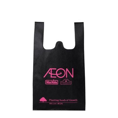 Áo thun PP áo khoác không dệt túi mua sắm Tote với in logo tùy chỉnh
